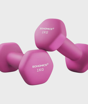 SONGMICS Halters Set (2 stuks) - Neopreen Coating, Zeskant Design - Verkrijgbaar in 1KG t/m 5KG