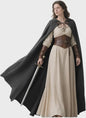 Middeleeuwse Kapmantel van Linnen - Renaissance Cape met Capuchon voor Cosplay & LARP