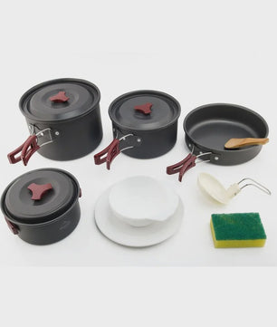 Widesea Camping Kookset Outdoor Potten & Pannen Set met Waterkoker & Bestek