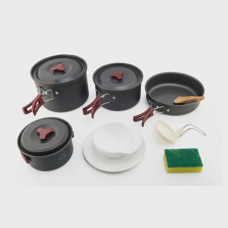 Widesea Camping Kookset Outdoor Potten & Pannen Set met Waterkoker & Bestek