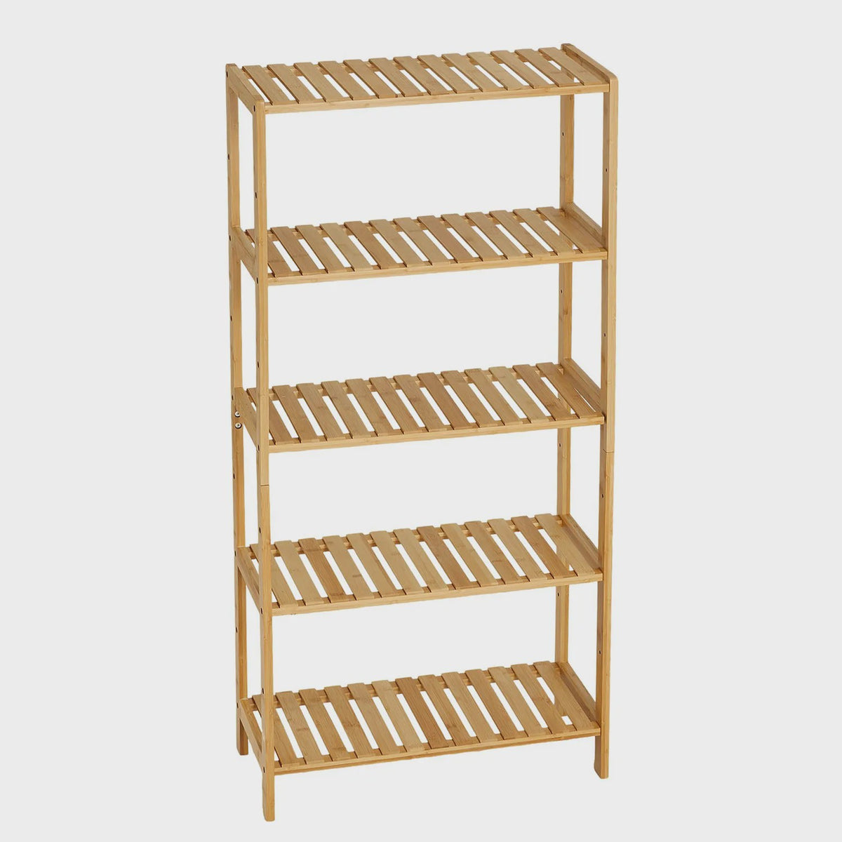 5-Laags Bamboe Opbergrek - Vrijstaand Houten Rek voor Badkamer, Keuken & Entree