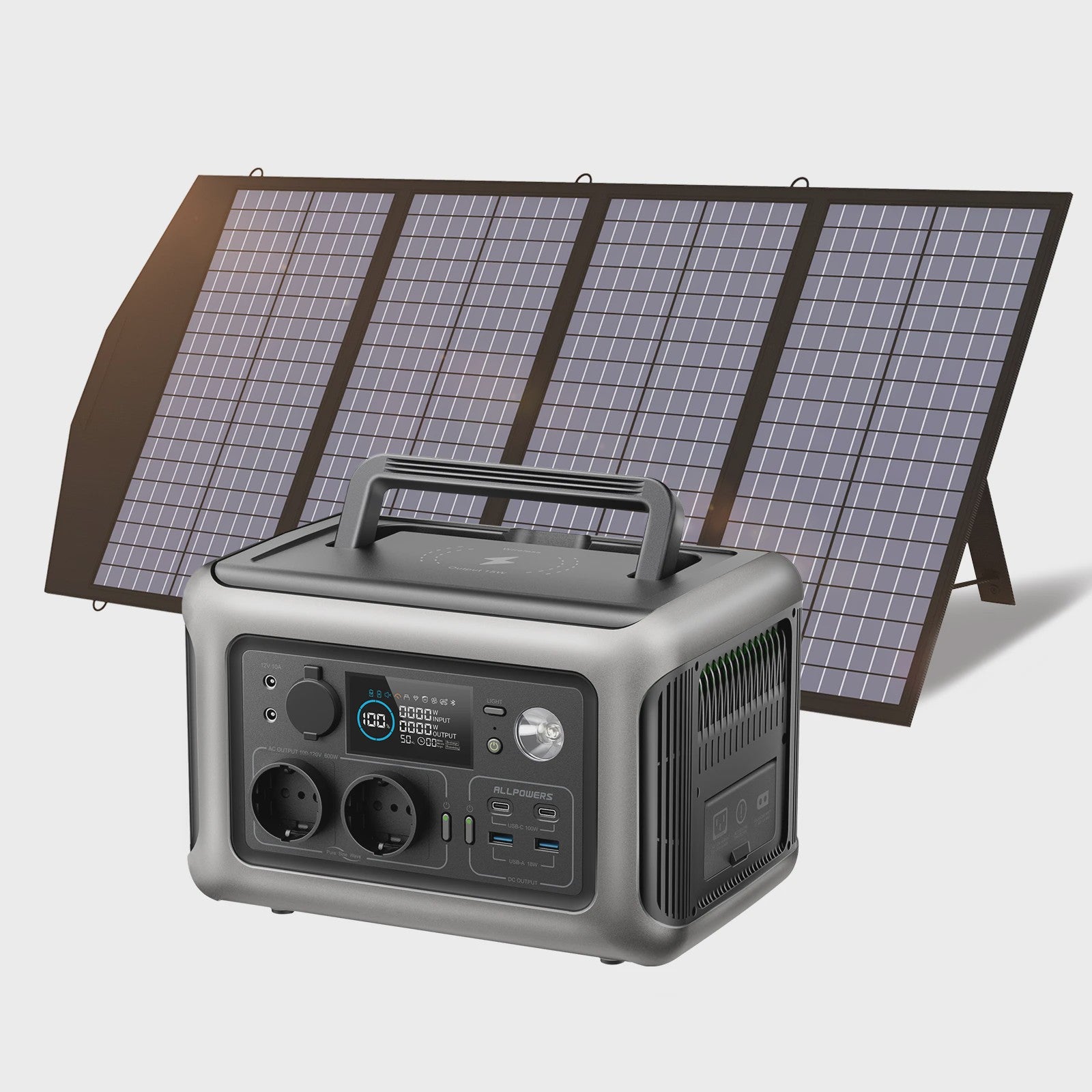 ALLPOWERS R600 Powerstation: 299Wh/600W LiFePO4 Accu voor Buiten, Camping & Thuis Backup (Optioneel Zonnepaneel)