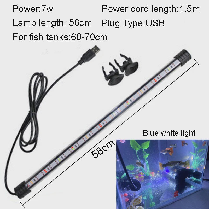 Waterdichte LED Aquarium Verlichting - USB Aangedreven, Plantengroei Lamp (18-58cm)