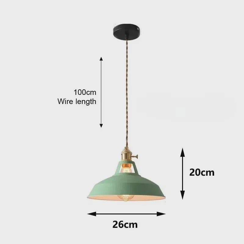 Retro Industriële Kleurrijke Hanglamp - Vintage Sfeer voor Keuken & Restaurant
