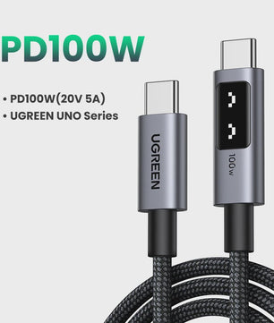 UGREEN UNO USB-C naar USB-C Kabel - 100W PD Snelladen & Data - 0.5-3M