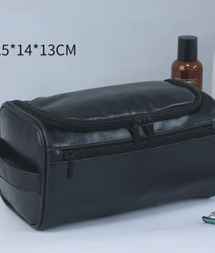 Luxe Leren Toilettas Heren Dames - Hangend & Ruim - Reis Toilettas