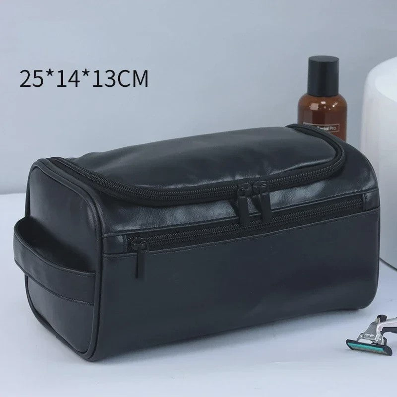 Luxe Leren Toilettas Heren Dames - Hangend & Ruim - Reis Toilettas