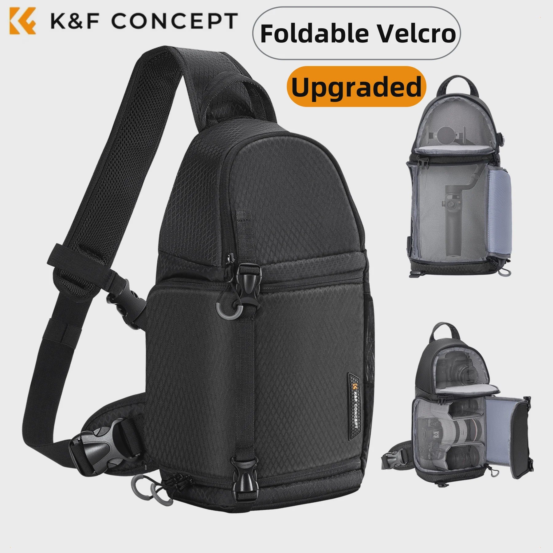 K&F CONCEPT 10L Waterdichte Camera Sling Backpack - Fotografie Rugzak voor DSLR/Mirrorless