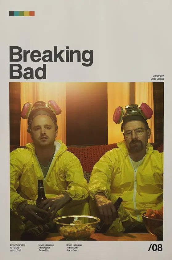 Breaking Bad Canvas Poster - Vintage Film Art Print voor Woonkamer Decoratie