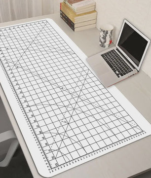 Cutting-Mat-white-on-black Mouse Pad Office Gaming Laptop Deskmat Anime Mousepad Gamer Keyboard Mouse Mat Computer Accessories