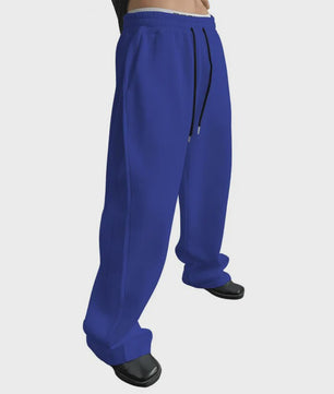 Herfst/Winter Heren Broek - Losse Pasvorm, Elastische Tailleband & Zakken