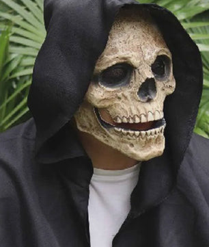Griezelige Kapmantel met Schedelmasker - Volwassen Halloween Kostuum