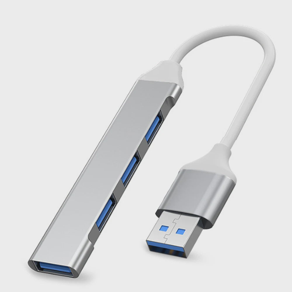 USB C Hub 3.0 met 4 Poorten (1x USB 3.0, 3x USB 2.0) & OTG Functie - Aluminium Adapter voor Laptop & PC