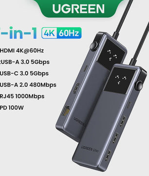 UGREEN Uno 6-in-1 USB-C Hub: 4K60Hz, 100W PD, 10Gbps Data Transfer & Docking Station