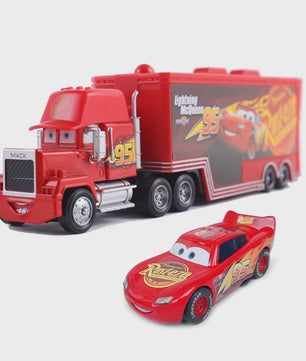 Cars Lightning McQueen Container Vrachtwagen Speelgoed - Alloy Diecast Model
