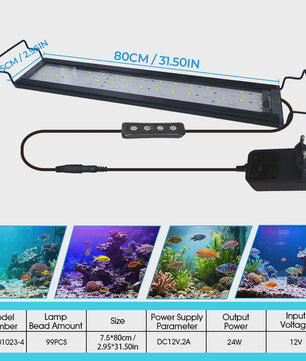 Intelligente LED Aquarium Verlichting met APP Control - Waterdicht IP68, Kleur & Helderheid Instelbaar