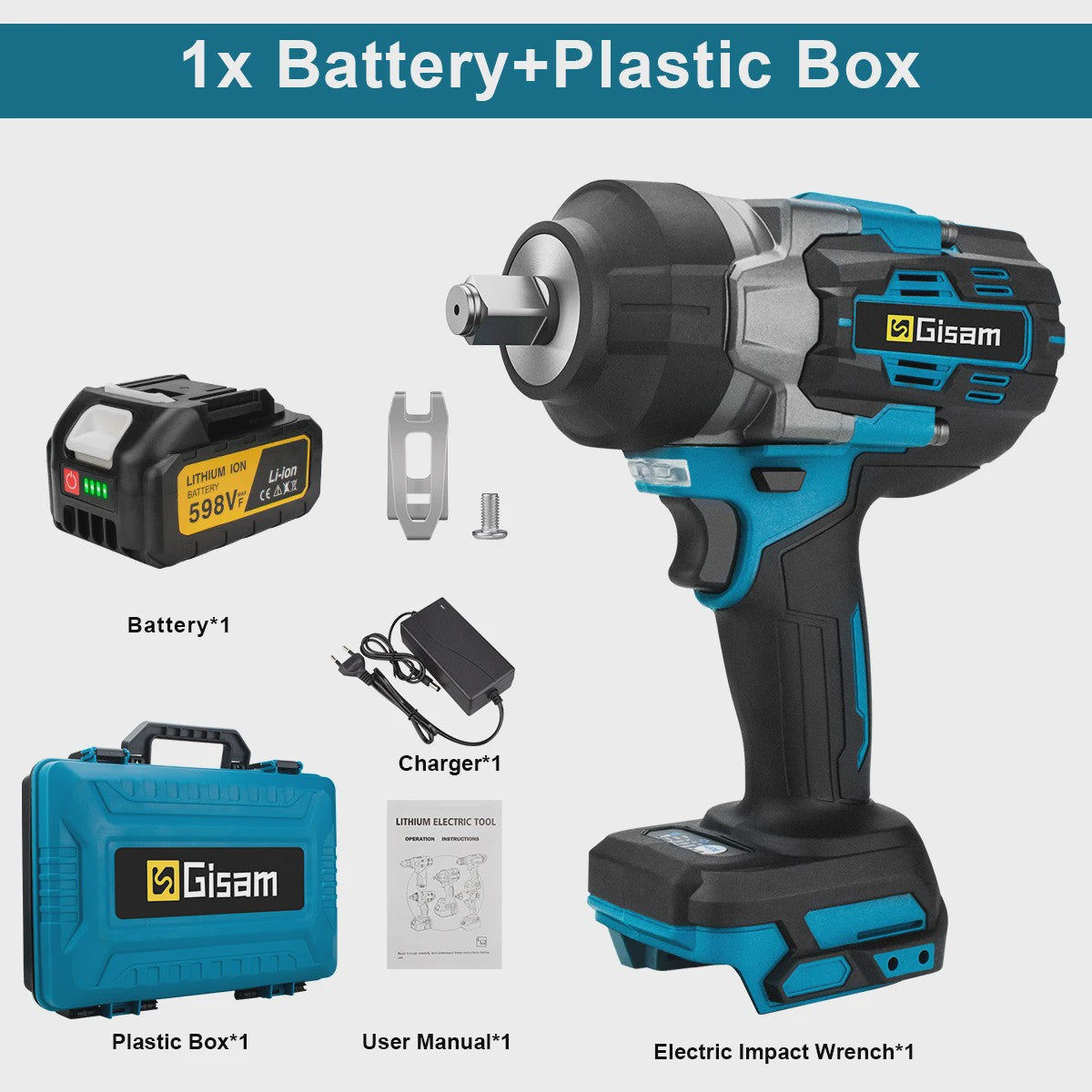 Gisam Accu Slagschroevendraaier 2800 Nm Brushless - Makita 18V Compatibel