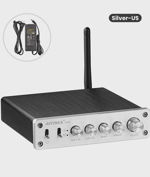 AIYIMA A03 2.1 Bluetooth HiFi Versterker TPA3116D2 Digitale Audio Versterker 50W x 2 + 100W Subwoofer