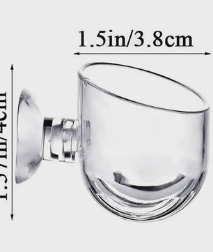 Aquarium Plantenbakje met Zuignap - Glas/Acryl Voederbakje & Plantenhouder