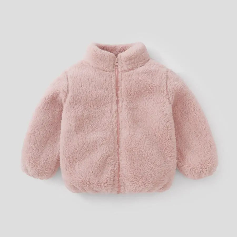 Zachte Pluche Kinderjas - Warm & Stijlvol voor Herfst/Winter