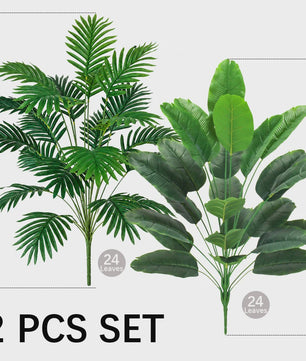 Kunstplant Areca Palm met 24 Bladeren - Realistische Kunstboom voor Binnen en Buiten