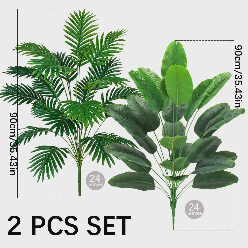 Kunstplant Areca Palm met 24 Bladeren - Realistische Kunstboom voor Binnen en Buiten