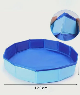 Opvouwbaar PVC Hondenbad 120x30cm - Draagbaar Zwembad voor Binnen & Buiten Gebruik