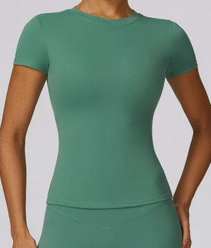 NCLAGEN Sport T-shirt Dames - Ademend & Stretchy Korte Mouw voor Yoga, Fitness & Hardlopen