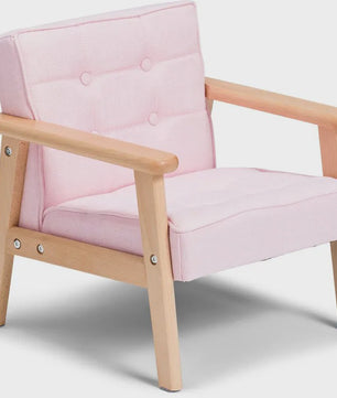 Kinderbankje Roze/Blauw - Wasbaar, Lichtgewicht Peuter Fauteuil met Afneembare Hoes