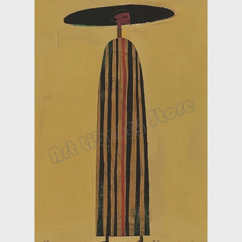 Abstract Afrikaanse Vrouwen Poster Canvas Schilderij - Etnisch Hedendaags Woondecoratie