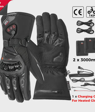 KEMIMOTO Verwarmde Motorhandschoenen - Waterdicht, Oplaadbaar & Warm voor de Winter