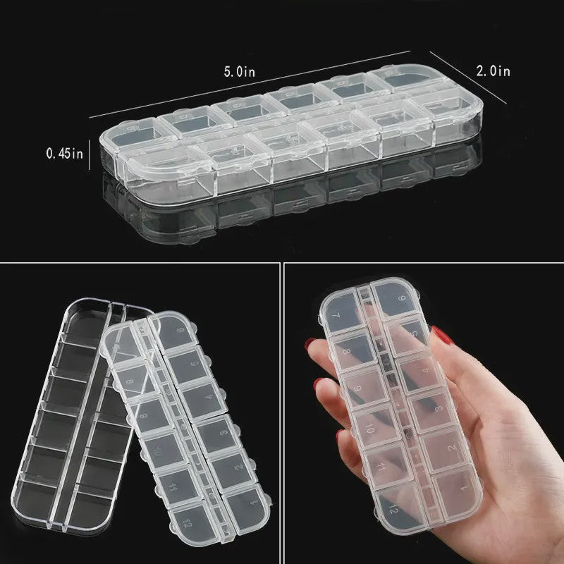 Transparante Plastic Opbergdoos met Verstelbare Vakjes - Sieraden, Kralen & Kleine Spullen