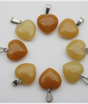 30x Natuursteen Hart Hangers (Amethist/Kwarts/Agaat) - DIY Sieraden Maken