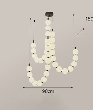 Moderne Scandinavische Plafondlamp met Bolvormige Lampjes - Hanglamp voor Woonkamer & Trap