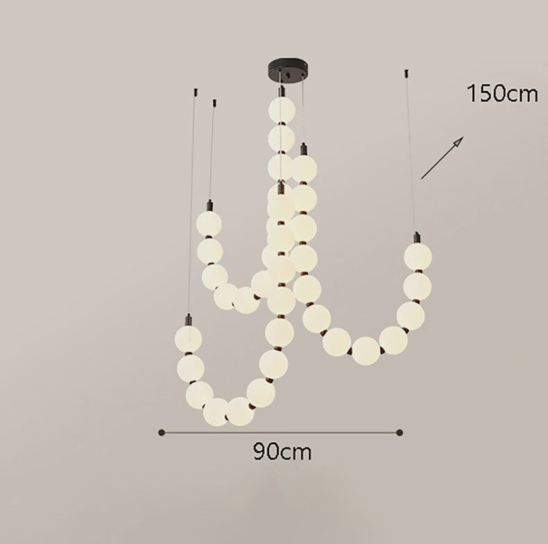 Moderne Scandinavische Plafondlamp met Bolvormige Lampjes - Hanglamp voor Woonkamer & Trap