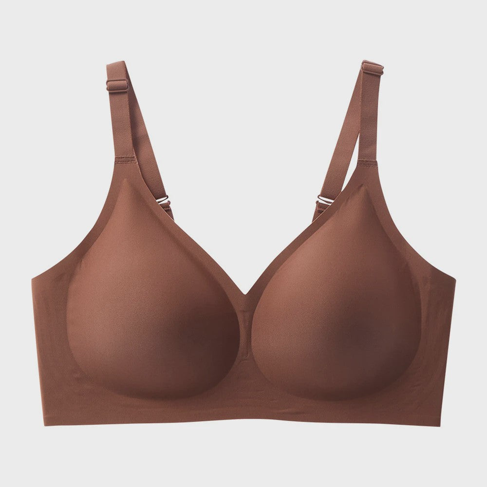 Comfortabele Draadloze BH met Diepe V-hals - Naadloze Push-Up voor Dagelijks Gebruik
