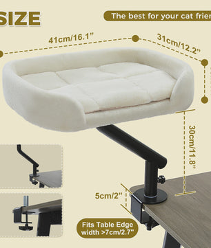 360° Draaibare Kattenmand voor Bureau - Comfortabele Hangmat voor Binnenkatten
