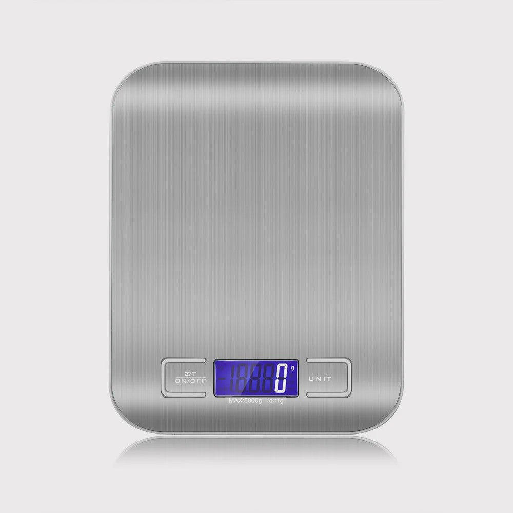 RVS Keukenweegschaal 5kg/1g - Precisie Digitale Voedselweegschaal met LCD Display