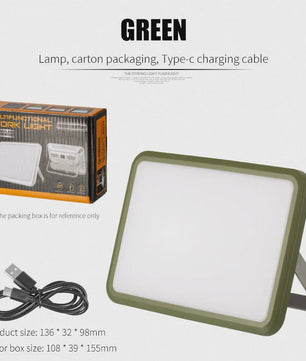 Oplaadbare Kampeerlamp Super Fel Werklicht met Magneet & Powerbank Functie