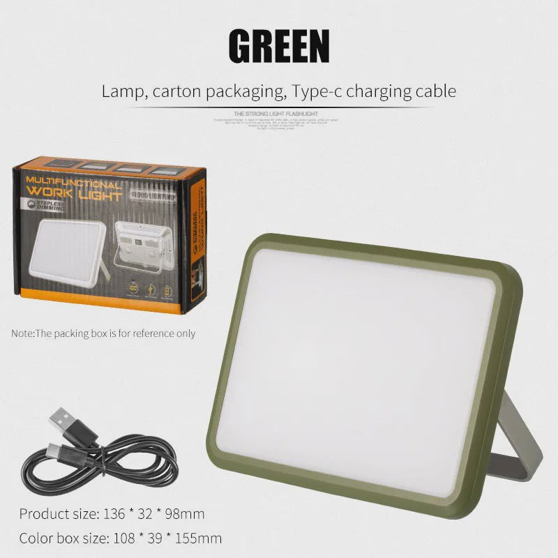 Oplaadbare Kampeerlamp Super Fel Werklicht met Magneet & Powerbank Functie