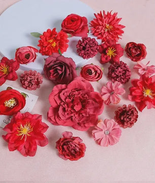 Mix van Zijden Kunstbloemen: Rozen & Meer voor Bruiloft, Huisdecoratie & DIY Knutselen