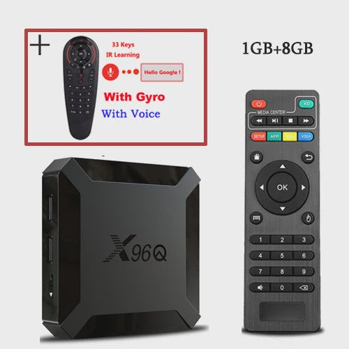 X96Q Android 10 Smart TV Box 4K Media Player - 2GB RAM, 16GB Opslag
