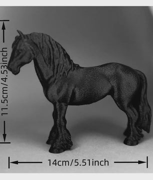 Set van 5 Unieke 3D Geprinte Zwarte Beeldjes: Weerwolf, Paard, Kat, Griffioen & Vleermuis