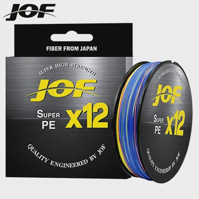 JOF X12 12-Strands Gevlochten Vislijn - Super Sterk Multifilament PE Lijn (25-92LB)