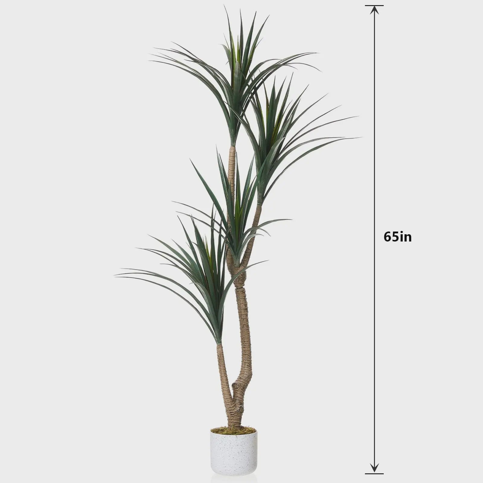 Realistische Kunst Dracaena Marginata Boom - 165cm Hoge Kunstplant in Pot voor Binnen Decoratie