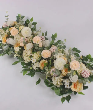 Luxe Witte Kunstbloemen Slinger 100cm - Bruiloft Tafeldecoratie & Achtergrond