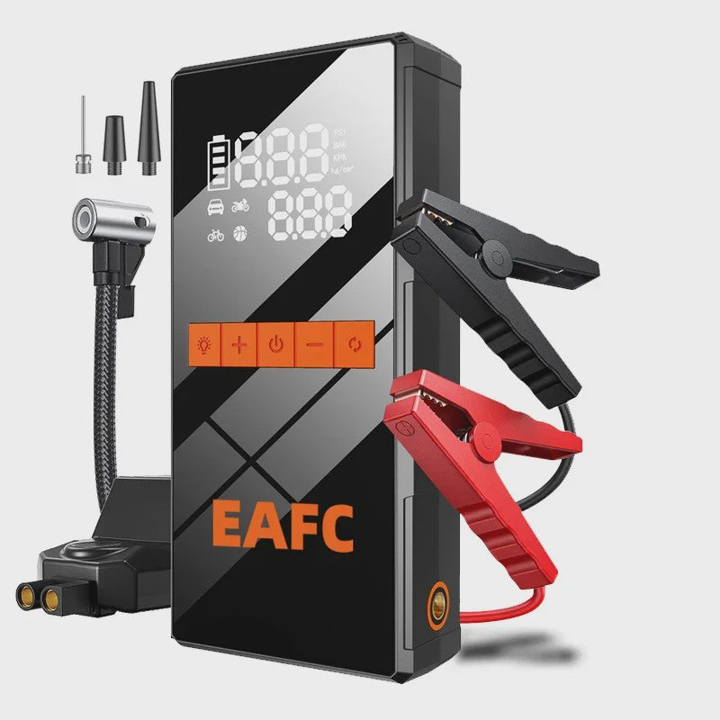 5000A Auto Startkabels Powerbank met 150PSI Bandenpomp - Noodstart & Opladen
