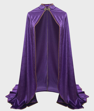 Unisex Middeleeuwse Fluwelen Cape met Opstaande Kraag - Renaissance Kostuum voor Feest, Cosplay & Podium
