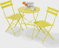 Inklapbare Bistro Set 3-delig Staal - Tuin, Balkon & Terras Meubilair