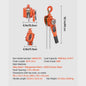 Handmatige Kettingtakel 0.75T - 5/10/20FT Hefhoogte met Dubbele Pal & 360° Draaibare Haken